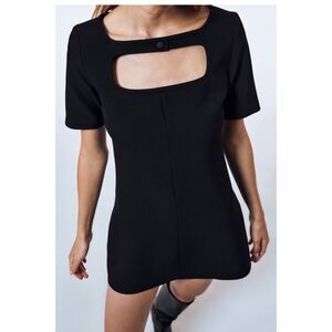 ZARA cut out black mini dress size small
